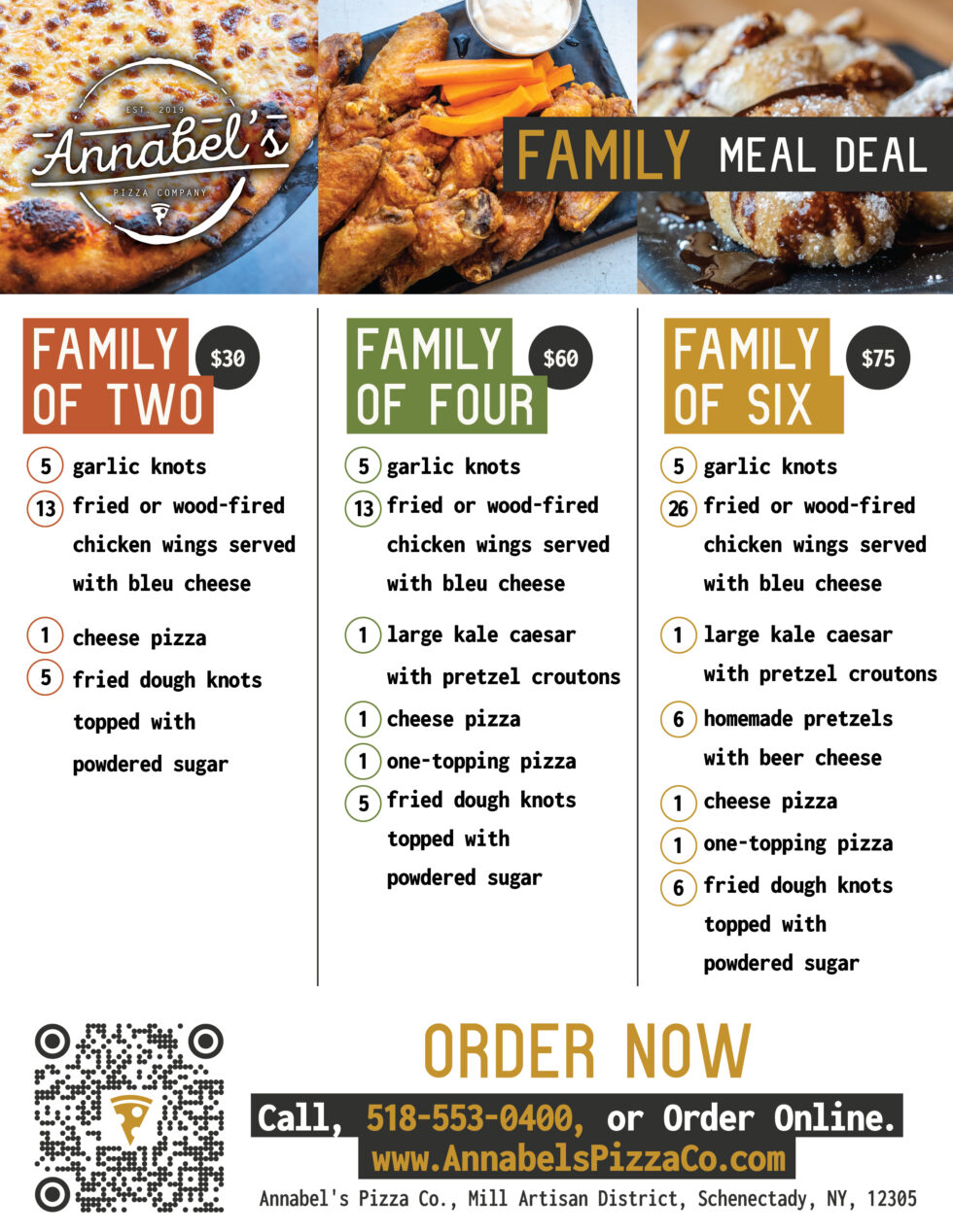 Annabel’s Pizza Co. rolls out new Family Meal Deals in 2021 White