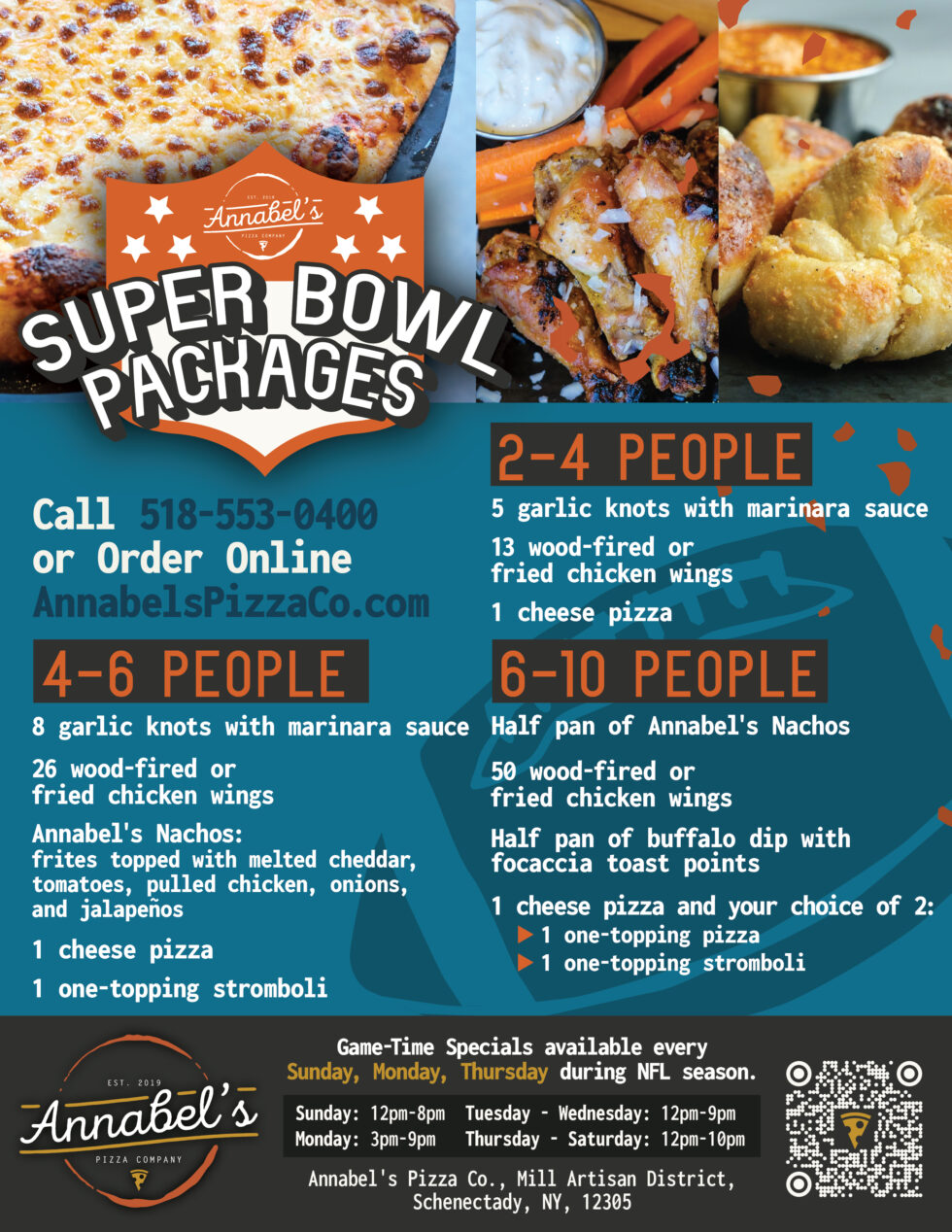 Annabel’s Pizza Co. Super Bowl Specials White Management